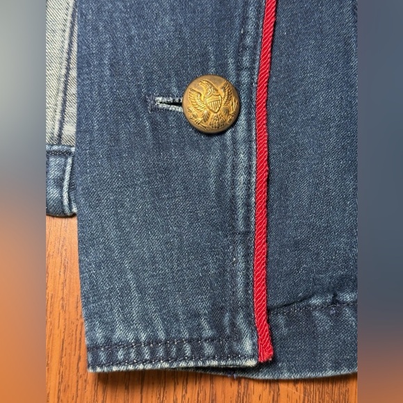 Vintage Distressed Ralph Lauren Womens XL Jacket Military Band Double Breasted - Picture 4 of 9